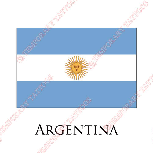 Argentina flag Customize Temporary Tattoos Stickers NO.1816